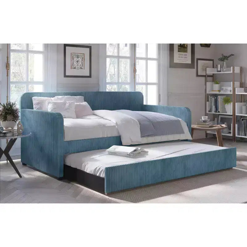 Divano letto imbottito Melissa Twin con letto estraibile