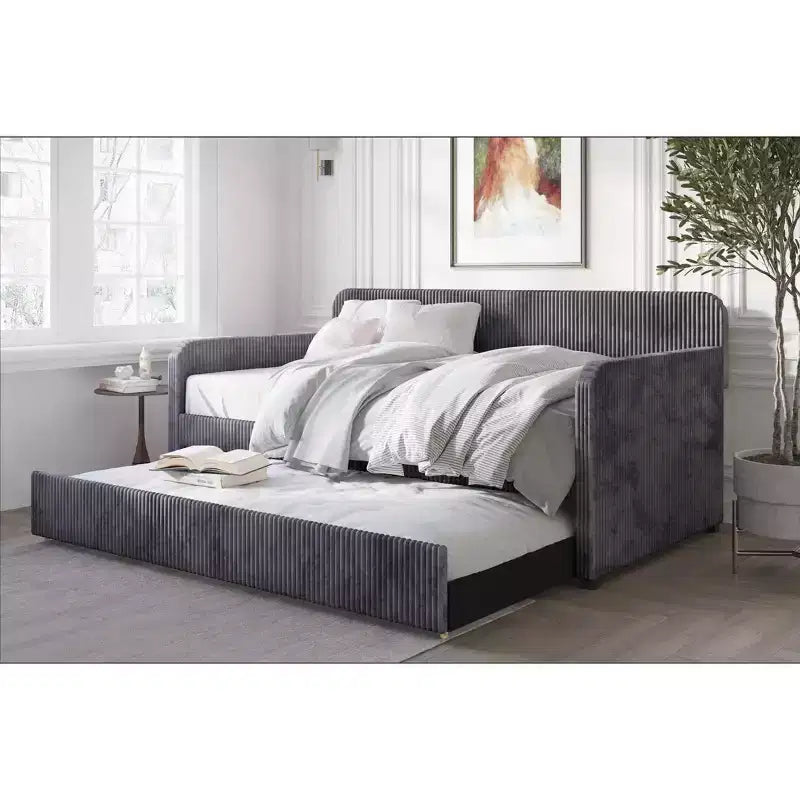 Divano letto imbottito Melissa Twin con letto estraibile