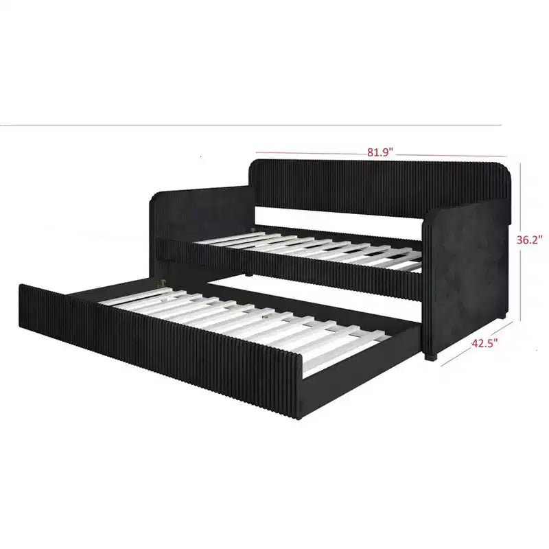 Divano letto imbottito Melissa Twin con letto estraibile