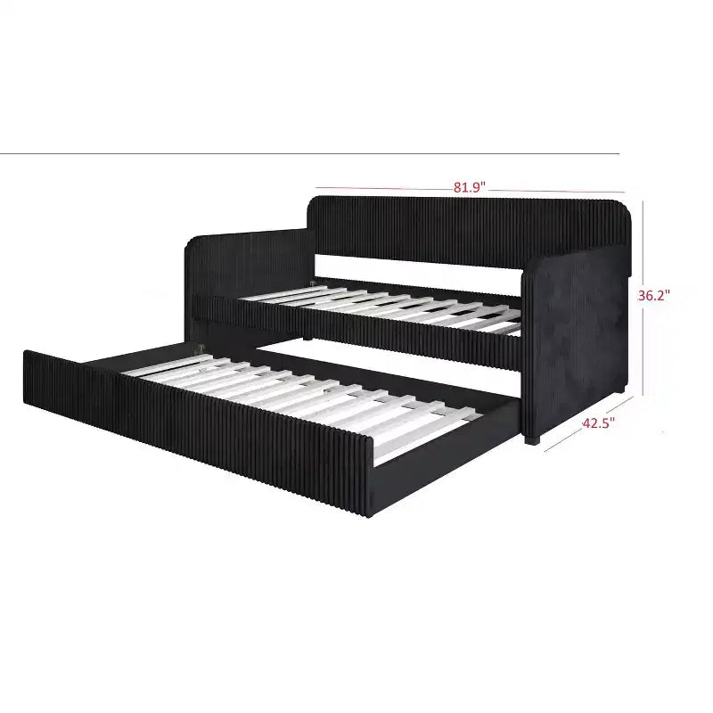 Divano letto imbottito Melissa Twin con letto estraibile