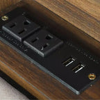 Letto a piattaforma matrimoniale con testiera imbottita e contenitore a rotelle con 2 cassetti Prese USB Facile da montare