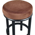 Sgabello da bancone Monette in velluto color cognac