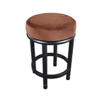 Sgabello da bancone Monette in velluto color cognac