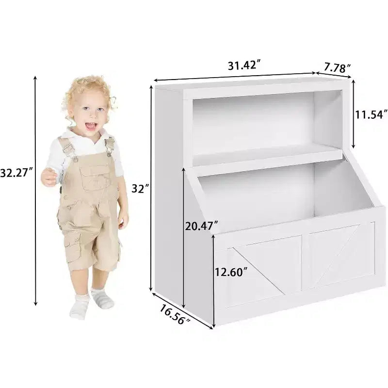 Libreria per bambini, Organizer portaoggetti in legno per giocattoli, Scaffali per libri per bambini adatti per sala giochi, cameretta, camera da letto, scuola materna