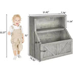 Libreria per bambini, Organizer portaoggetti in legno per giocattoli, Scaffali per libri per bambini adatti per sala giochi, cameretta, camera da letto, scuola materna