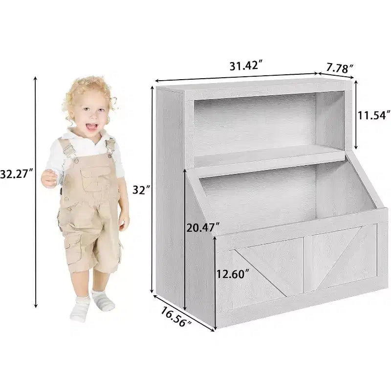 Libreria per bambini, Organizer portaoggetti in legno per giocattoli, Scaffali per libri per bambini adatti per sala giochi, cameretta, camera da letto, scuola materna
