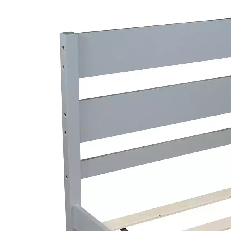 Letto singolo con testiera grigio