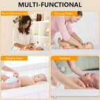 Comò Fasciatoio & Tavolo Fasciatoio - Contenitore Sicuro per Bambini a 6 Cassetti