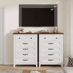 Comò alto a 5 cassetti, cassettiera verticale, comò moderno in legno da 41,3" per camera da letto, soggiorno, ingresso