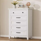 Comò alto a 5 cassetti, cassettiera verticale, comò moderno in legno da 41,3" per camera da letto, soggiorno, ingresso
