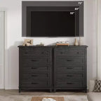 Comò alto a 5 cassetti, cassettiera verticale, comò moderno in legno da 41,3" per camera da letto, soggiorno, ingresso