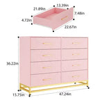 Cassettiera da camera da letto con 8 cassetti, comò mobile TV, grande cassettiera in legno per riporre e organizzare (bianco)