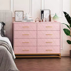 Cassettiera da camera da letto con 8 cassetti, comò mobile TV, grande cassettiera in legno per riporre e organizzare (bianco)