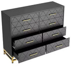 Cassettiera da camera da letto con 8 cassetti, comò mobile TV, grande cassettiera in legno per riporre e organizzare (bianco)