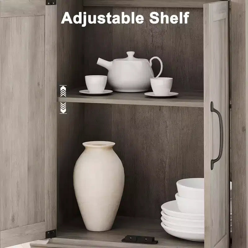 Libreria a 5 Ripiani, Libreria Stile Rustico con Armadietto, Libreria Alta 174,5 cm con Ante Contenitore, Libreria in Legno a 5 Ripiani per Ufficio Domestico