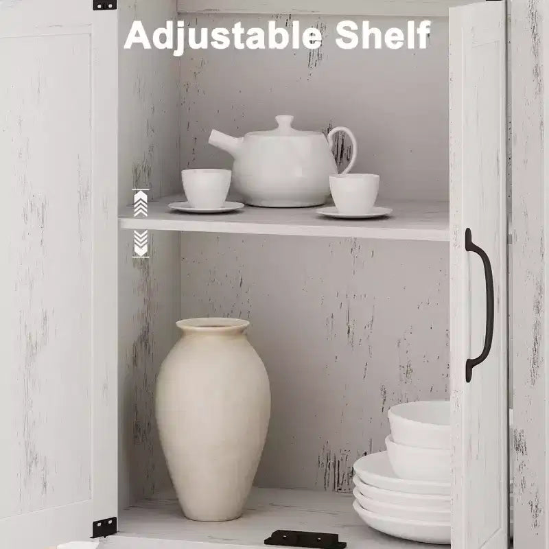 Libreria a 5 Ripiani, Libreria Stile Rustico con Armadietto, Libreria Alta 174,5 cm con Ante Contenitore, Libreria in Legno a 5 Ripiani per Ufficio Domestico