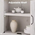 Libreria a 5 Ripiani, Libreria Stile Rustico con Armadietto, Libreria Alta 174,5 cm con Ante Contenitore, Libreria in Legno a 5 Ripiani per Ufficio Domestico