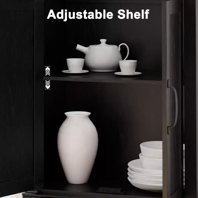 Libreria a 5 Ripiani, Libreria Stile Rustico con Armadietto, Libreria Alta 174,5 cm con Ante Contenitore, Libreria in Legno a 5 Ripiani per Ufficio Domestico