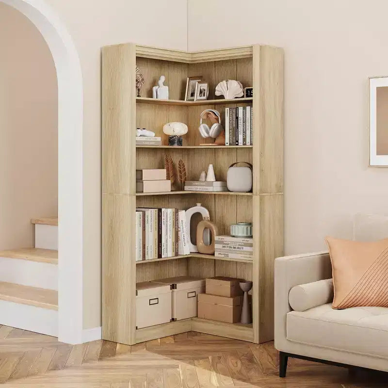 Libreria alta 180 cm, libreria industriale a 6 ripiani con struttura in metallo resistente, scaffali portaoggetti in stile rustico