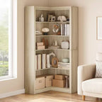 Libreria alta 180 cm, libreria industriale a 6 ripiani con struttura in metallo resistente, scaffali portaoggetti in stile rustico