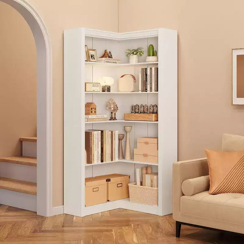 Libreria alta 180 cm, libreria industriale a 6 ripiani con struttura in metallo resistente, scaffali portaoggetti in stile rustico