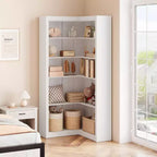 Libreria alta 180 cm, libreria industriale a 6 ripiani con struttura in metallo resistente, scaffali portaoggetti in stile rustico