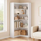 Libreria alta 180 cm, libreria industriale a 6 ripiani con struttura in metallo resistente, scaffali portaoggetti in stile rustico
