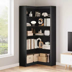 Libreria alta 180 cm, libreria industriale a 6 ripiani con struttura in metallo resistente, scaffali portaoggetti in stile rustico