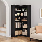 Libreria alta 180 cm, libreria industriale a 6 ripiani con struttura in metallo resistente, scaffali portaoggetti in stile rustico