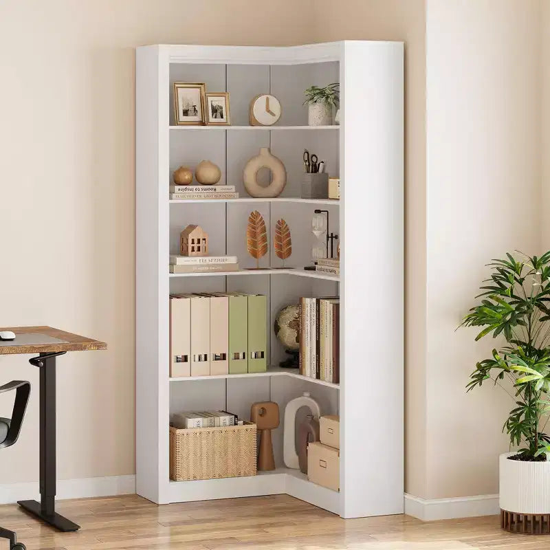 Libreria alta 180 cm, libreria industriale a 6 ripiani con struttura in metallo resistente, scaffali portaoggetti in stile rustico