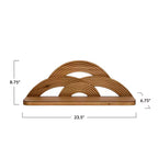 Mensola a muro in MDF e legno con archi, Naturale