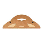 Mensola a muro in MDF e legno con archi, Naturale