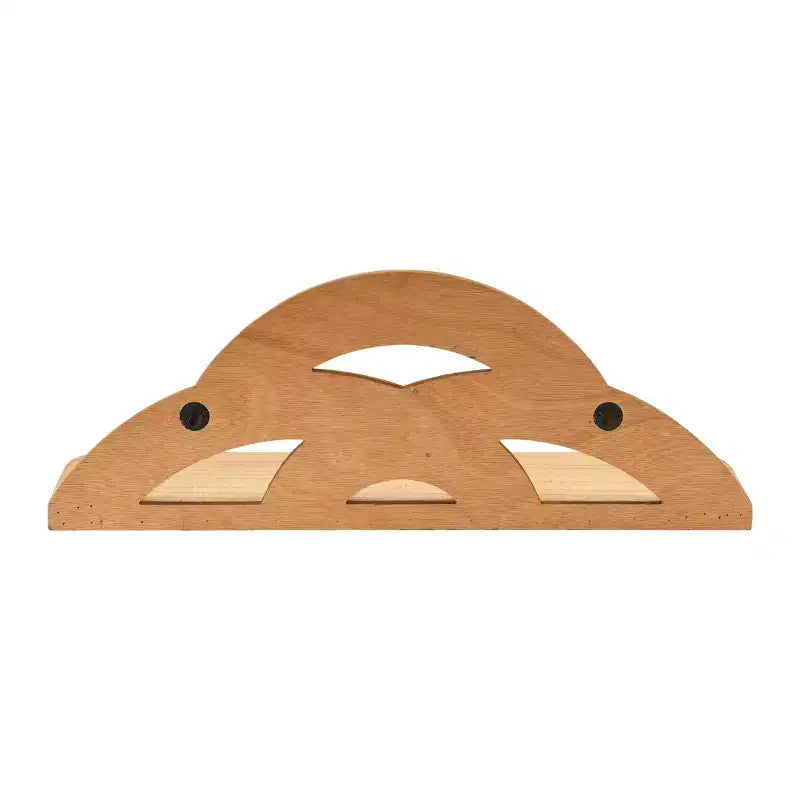 Mensola a muro in MDF e legno con archi, Naturale