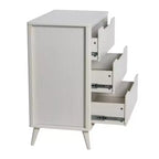 Cassettiera a 3 cassetti in legno massello Mid-Century Modern