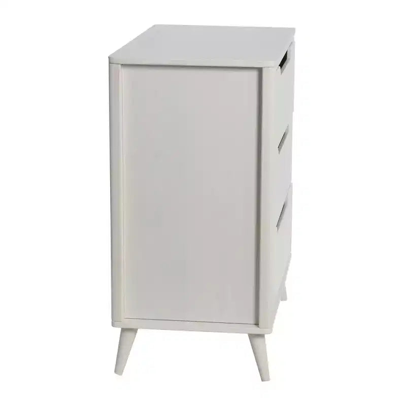 Cassettiera a 3 cassetti in legno massello Mid-Century Modern