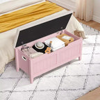 Panca contenitore da 99,4 cm in rattan per ingresso con cuscino, baule contenitore, panca portascarpe, cassapanca per ingresso, soggiorno, camera da letto