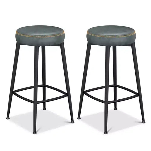 Dyonery 26.3 H Bar Stools Set of 2/4,Faux Leather Counter Height Bar Stools,Modern Backless/Back Counter Stools for Kitchen Island,Home Bar