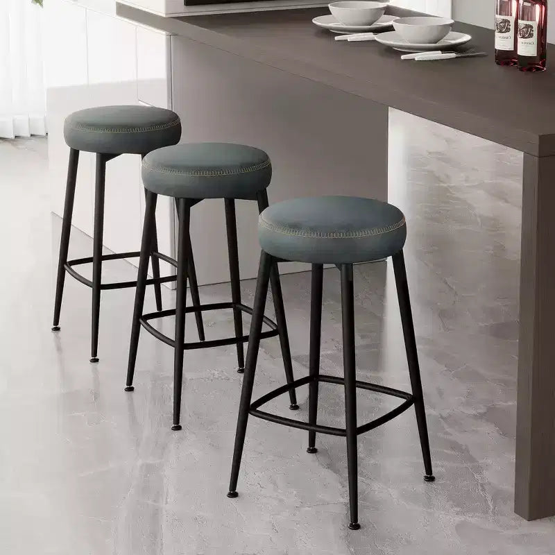 Sgabelli da Bar H 26,3 Set da 2/4, Sgabelli da Bar Altezza Bancone in Similpelle, Sgabelli da Bancone Moderni Senza/Con Schienale per Isola Cucina, Bar di Casa