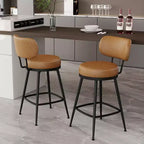 Sgabelli da Bar H 26,3 Set da 2/4, Sgabelli da Bar Altezza Bancone in Similpelle, Sgabelli da Bancone Moderni Senza/Con Schienale per Isola Cucina, Bar di Casa