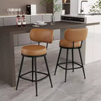 Sgabelli da Bar H 26,3 Set da 2/4, Sgabelli da Bar Altezza Bancone in Similpelle, Sgabelli da Bancone Moderni Senza/Con Schienale per Isola Cucina, Bar di Casa