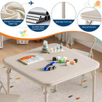 Set da 3 Pezzi Tavolo e Sedie Pieghevoli per Bambini, Set Tavolo e Sedie per Attività per Bambini e Neonati per Sala da Pranzo, Asili, Aule Scolastiche