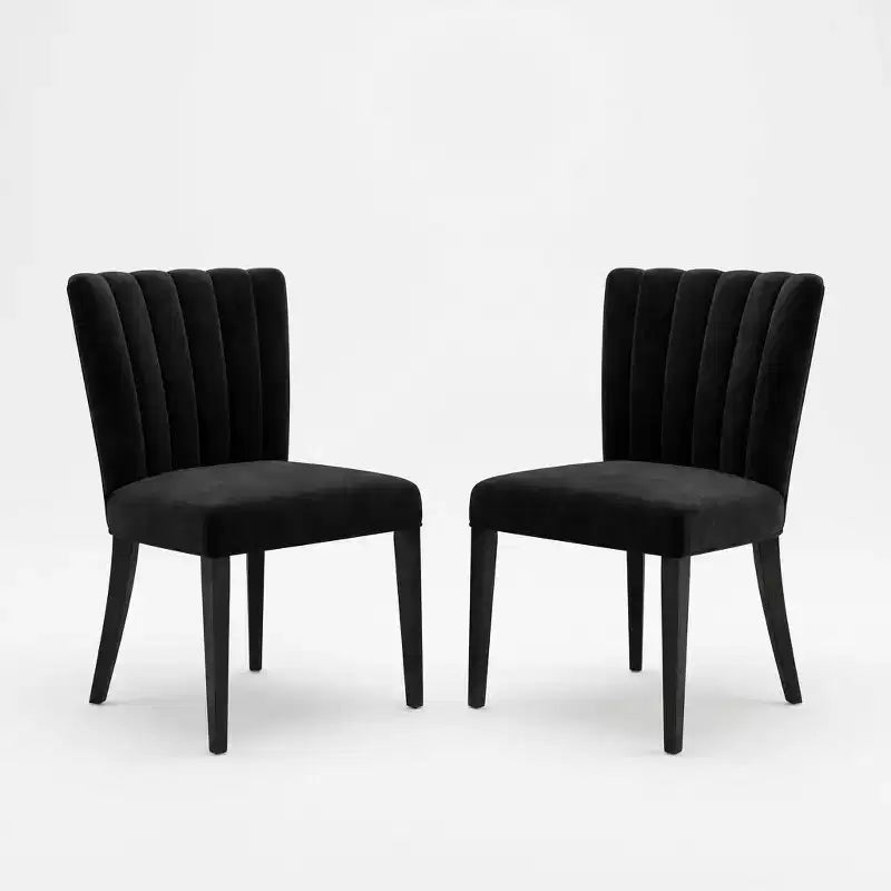 Set di 2 Poltrone Moderne Accent di Metà Secolo, con Rivestimento in Velluto e Cuscino Spesso, per Soggiorno Camera da Letto e Arredamento Casa
