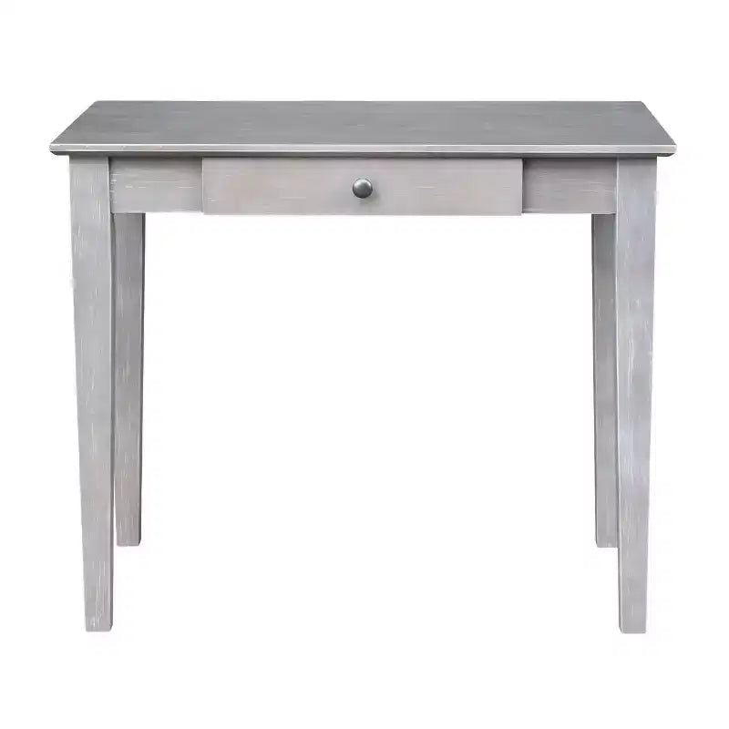 Piccola Scrivania con Cassetto e Sedia Grigio Lavato/Tortora