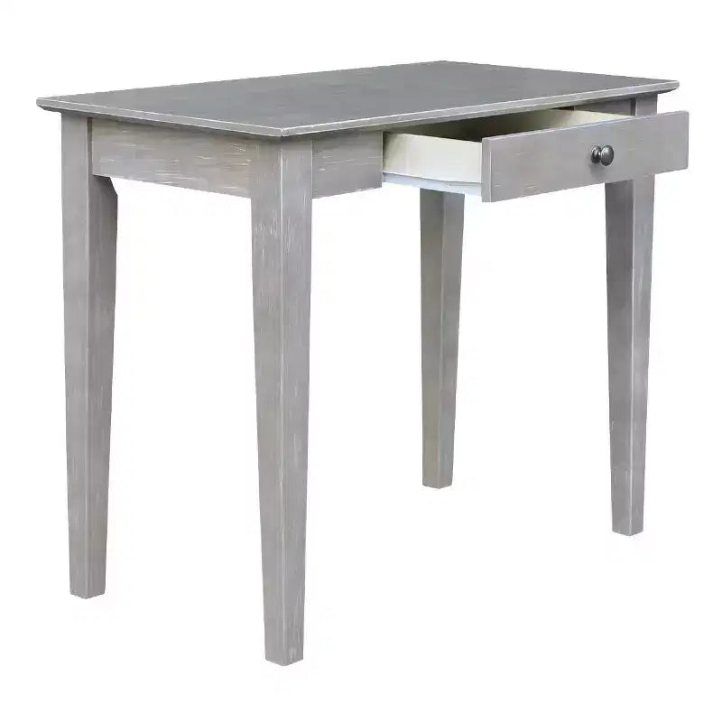 Piccola Scrivania con Cassetto e Sedia Grigio Lavato/Tortora