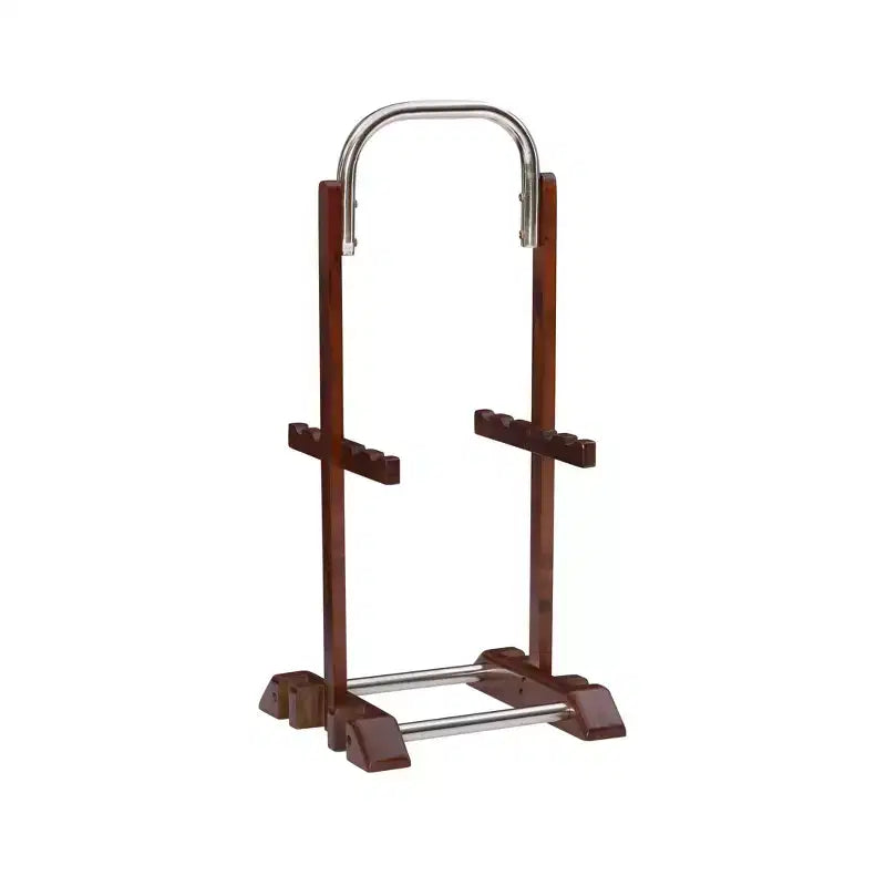 Tavolini Vassoi Pieghevoli da Divano Grant 5 pz Ciliegio Scuro/Cromo: Set da 4 con Supporto, Finitura in Legno MDF