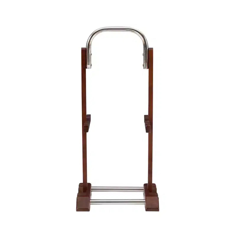 Tavolini Vassoi Pieghevoli da Divano Grant 5 pz Ciliegio Scuro/Cromo: Set da 4 con Supporto, Finitura in Legno MDF