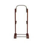 Tavolini Vassoi Pieghevoli da Divano Grant 5 pz Ciliegio Scuro/Cromo: Set da 4 con Supporto, Finitura in Legno MDF
