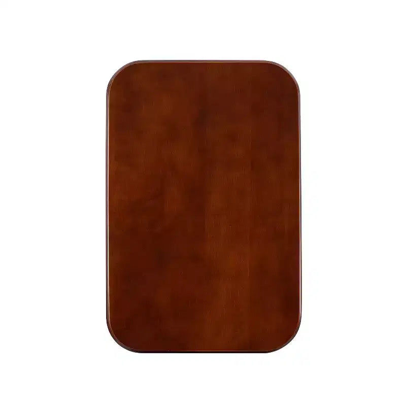 Tavolini Vassoi Pieghevoli da Divano Grant 5 pz Ciliegio Scuro/Cromo: Set da 4 con Supporto, Finitura in Legno MDF