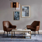 Tavolino Marmo con piano effetto marmo dorato in ottone/ - Moderno, resistente ai graffi, con vano portaoggetti, design a 4 gambe
