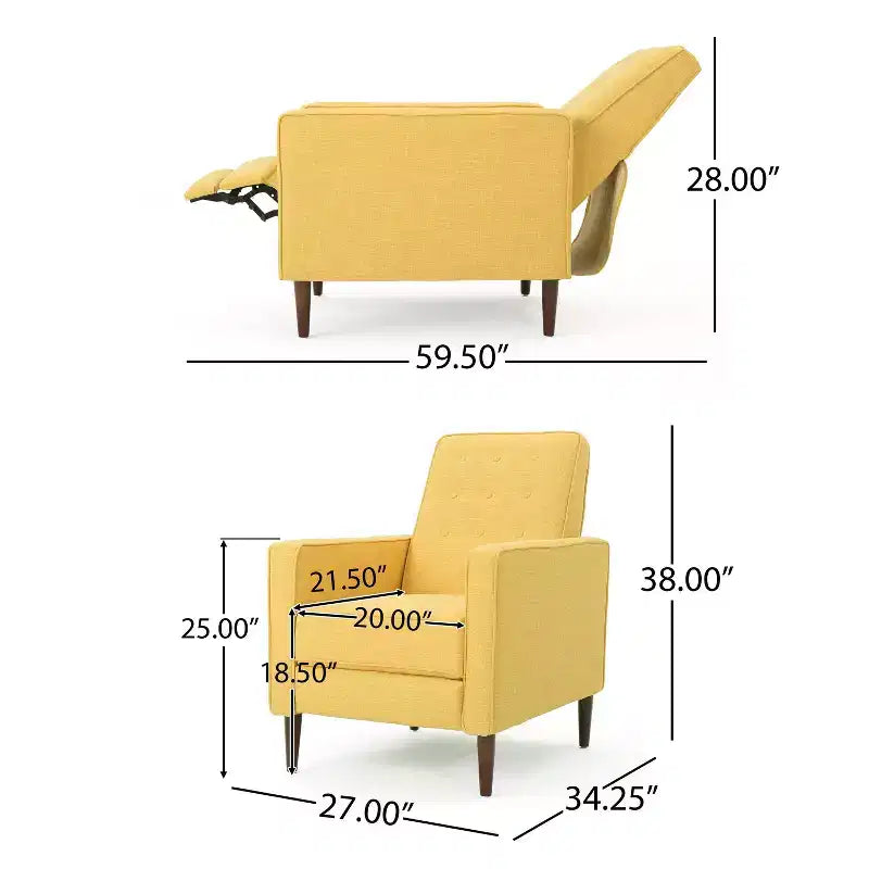 Poltrona Reclinabile Mid-Century Mervynn
